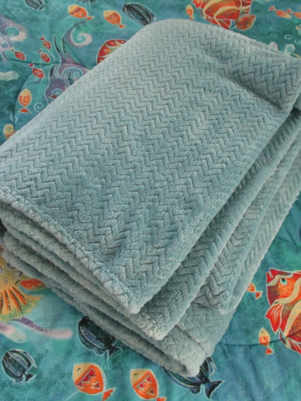 lightweight laser textured fleece blanket